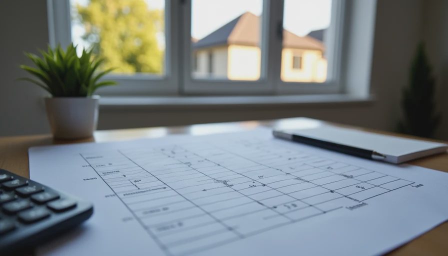A tidy desk with home HVAC load calculation notes and planning tools representing proper sizing.
