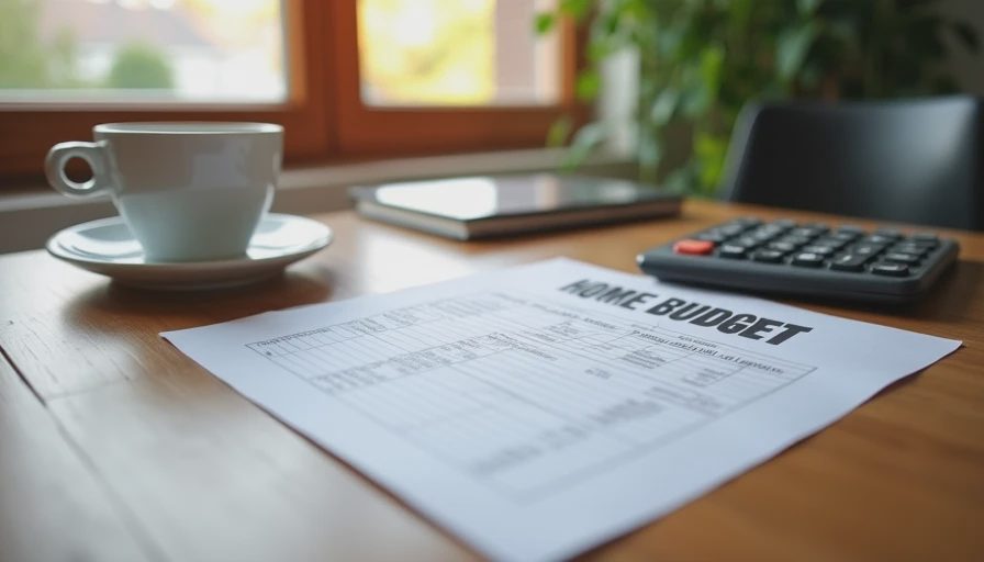 A tidy desk with home renovation budget notes and a calculator representing smart decision-making.