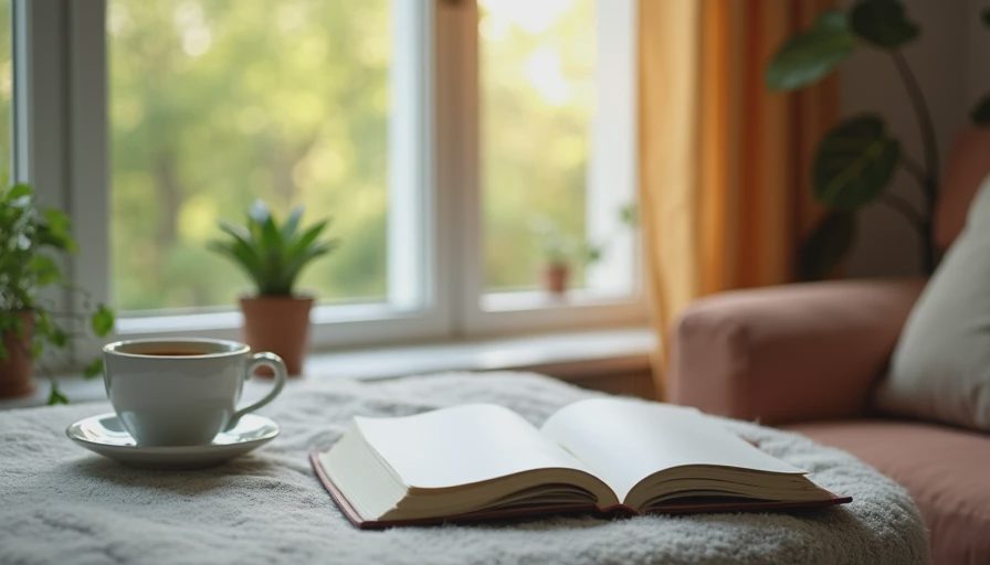 A peaceful living room interior with clean windows, representing thoughtful and unhurried home upgrade planning.