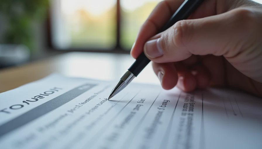 Close-up of a homeowner reviewing federal energy tax credit documentation and project guidelines.