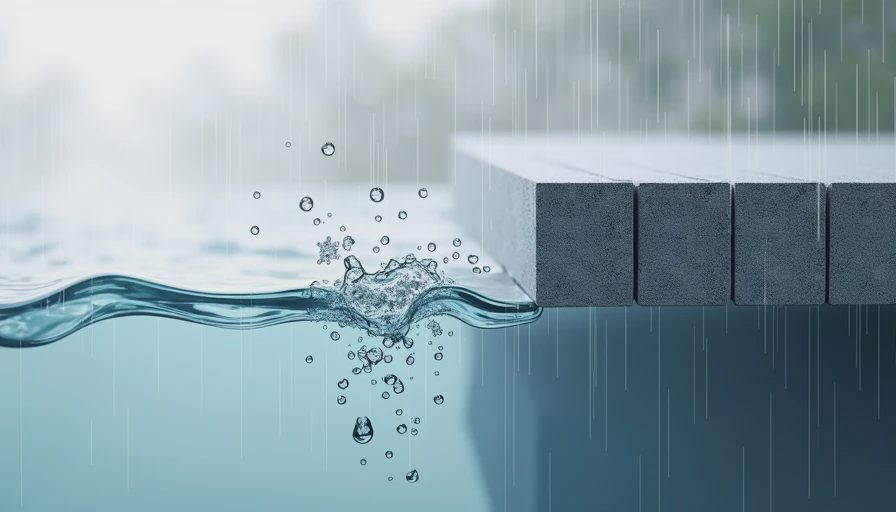 Close-up illustration showing wind-driven rain penetrating siding joints and seams.