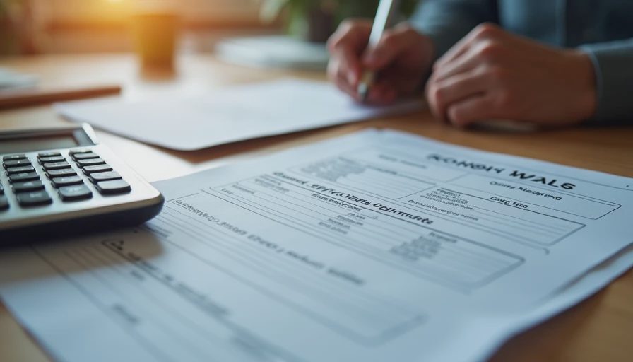 Product specification sheets and evaluation notes laid out on a clean desk for home improvement planning.